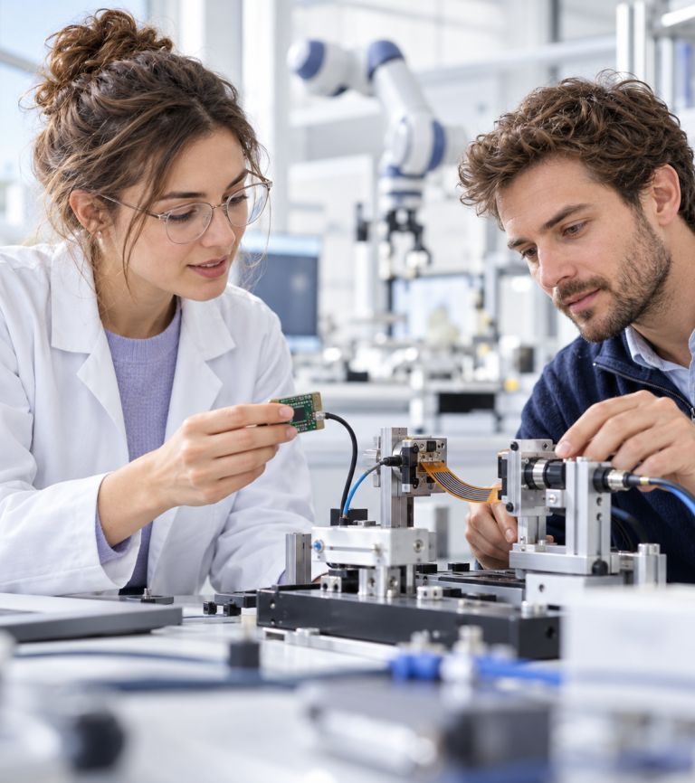 Mann und Frau im Labor
